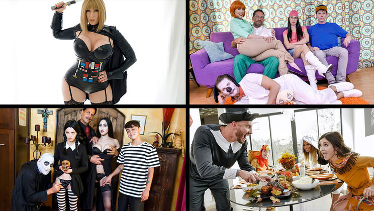 MYLF - Brooklyn Chase - Sara Jay - Lauren Phillips - Rosalyn Sphinx - Spooky Milfs Compilation / 26.10.2021