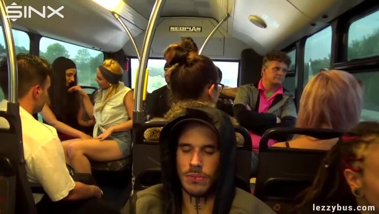 Tainster - Tattooed Lesbians Fingering Fun On The Bus / 12.03.2021
